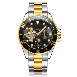 Montres de luxe pour hommes à remontage automatique Tourbillon mécanique, montres de plongée pour hommes, montres personnalisées avec logo, mouvement automatique lumineux étanche - Product Image 1
