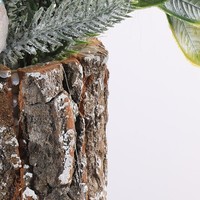 Arbre de Noël artificiel de 35cm en PE écorce Décoration de Noël Mini ornement de bureau avec boule