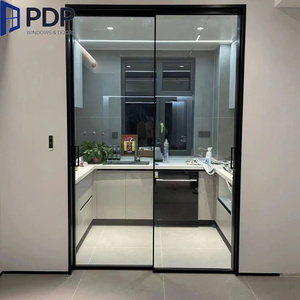 Khung cửa trượt chức năng cách âm hợp kim nhôm hiện đại trong nhà kính không thấm nước tối giản phòng khách kính phần cứng PDP - Product Image 1