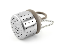 Nouveauté Boule à thé en maille extra fine Infuseur à thé à longue chaîne Filtre à thé en silicone Acier inoxydable 304 Passoire avec plateau d'égouttage