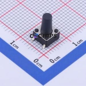 GT-TC089B-H100-L1 Tactile Switch SMD-4P,6x6mm Switch Single Pole Single Throw Round Button 2.5N Vertical Mount - Product Image 1