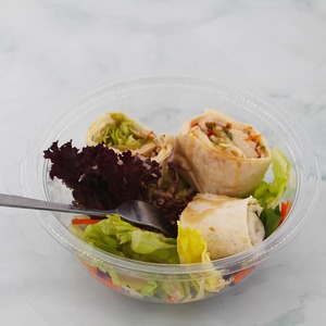 ภาชนะใส่อาหารพลาสติกสำหรับใส่สลัดปราศจากสาร BPA ขนาด12ออนซ์16ออนซ์แบบใช้แล้วทิ้งพร้อมโลโก้และฝาปิดที่ปรับแต่งได้ - Product Image 1