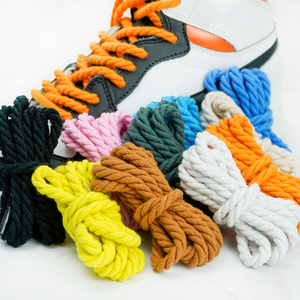 Cordones Redondos de Poliéster de Alta Calidad WEGOODZF de 6 mm, Cordones Deportivos de Tela Sólida de 6 mm, Cuerda Colorida Trenzada para Zapatillas Deportivas Casuales - Product Image 1