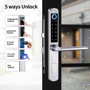 IP64 không thấm nước tuya ttlock App thông minh mật khẩu vân tay điện tử trượt khóa cửa 304 thép không gỉ Wi-Fi kết nối - Product Image 4