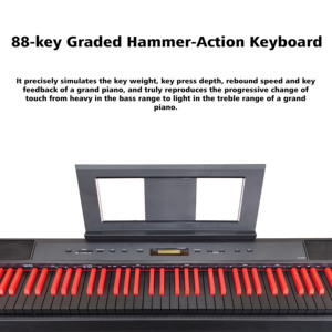 Piano numérique à 88 touches lestées Beisite, clavier de piano professionnel, piano électronique vertical - Product Image 4