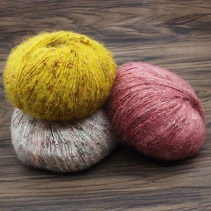 Qipaomuu — fil faux mohair, 4.8 fils, 100 g/boule, fil à tricoter fantaisie, vente en gros, bon marché - Product Image 5