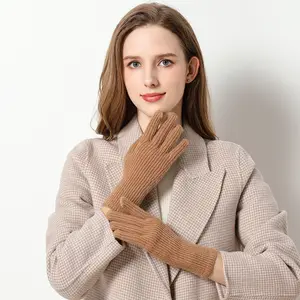 2023 New Style Erwachsene Touchscreen Winter 100% Wolle Handschuhe Frauen als Geschenk