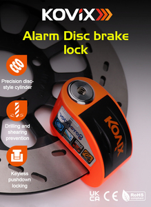 Kovix 120 décibels alarme anti-écrasement et antivol sécurité frein à disque serrure étanche moto serrure - Product Image 6