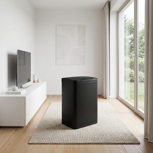 Cestino per Rifiuti Nero da 50L (13 Galloni) con Doppio Sensore e Coperchio, Struttura Verticale, per Casa, <span class=keywords><strong>Cucina</strong></span> e Ufficio - Il Più Venduto in Europa - Product Image 6