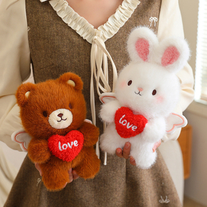 ตุ๊กตากระต่ายแองเจิลเลิฟขนาด 20 ซม. ขายส่ง - รับผลิตแบบ OEM/ODM ตุ๊กตาหมีนุ่มนิ่ม ตุ๊กตากระต่ายวาเลนไทน์สุดโรแมนติกสำหรับเป็นของขวัญ - Product Image 4