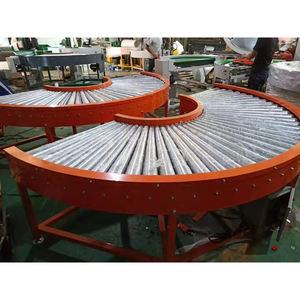 Werkseitig Stahlrahmen Edelstahl gebogener Rollen förderer mit Geschwindigkeit regelung - Product Image 6