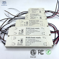 Alimentation électrique à découpage certifiée ETL DC12V/24V, driver LED pour bandes LED, transformateur d'éclairage 24W/40W/60W/80W/100W/120W en plastique