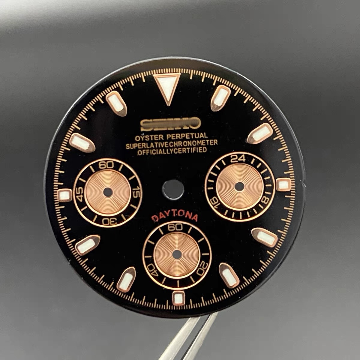Black Dial Rose Gold Indices
