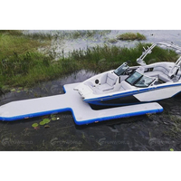 Drop Stitch U Shape Jetski Parking Dock Giant Air Inflatable Island Dock Boat Platform