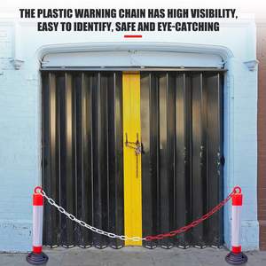 נראות גבוהה שרשרת קונוס עם נראות גבוהה שרשרת מחסום פלסטיק שרשרת קישור בטיחות עמיד בפני מזג אוויר מפלסטיק - Product Image 2