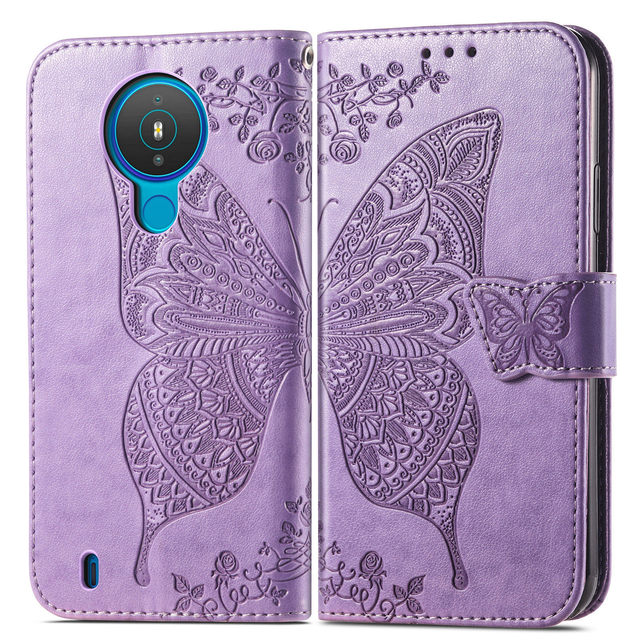 Jmax Luxury Butterfly Printing Flip Phone Case PU Leather Wallet Phone Case for Nokia X 10 20 100/G 11 12 20 21 30 50 300 5G