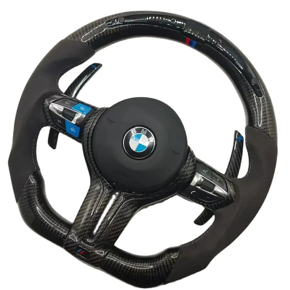 Otomobil parçaları performans karbon fiber LED araba direksiyon BMW F serisi m serisi yarış arabası direksiyon
