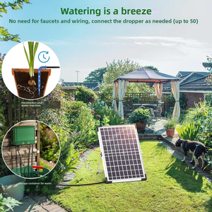 DaringFish Solar1 Vert/Noir, système d'irrigation solaire automatique pour jardin, ensemble d'équipement d'irrigation des plantes, système d'irrigation goutte à goutte - Product Image 5