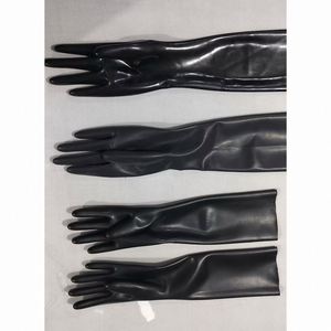 Cao su tự nhiên cao su bí mật ngắn Fetish <span class=keywords><strong>Latex</strong></span> ngón chân hỗn hợp găng tay Cổ tay màu đỏ/đen/trong suốt - Product Image 1