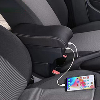 Kia Picanto Boîte d'accoudoir de voiture Boîte de rangement en cuir pour magasin central Chargement USB Intérieur ABS Accoudoir Accessoire Partie