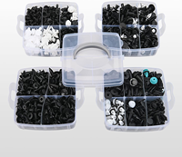 C0871 Lot de 1115 clips de retenue et attaches automatiques pour voiture-32 tailles les plus populaires Rivets d'aile en nylon pour pare-chocs