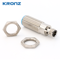Sensor Jarak Ultrasonik Kronz M18 dengan Selongsong Berulir, Rentang 50-500mm yang Dapat Disesuaikan, Output NPN/PNP, Peringkat IP67