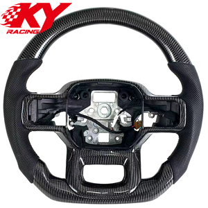 Volant sport en cuir et fibre de carbone personnalisé, adapté aux Ford Raptor F150 XLT F250 F350 2019-2025 - Product Image 1