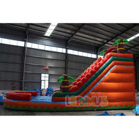 Château Gonflable Aquatique Personnalisé pour Fête d'Enfants, Toboggan Géant de Jardin, Structure Gonflable Bouncy avec Piscine, Vente Chaude