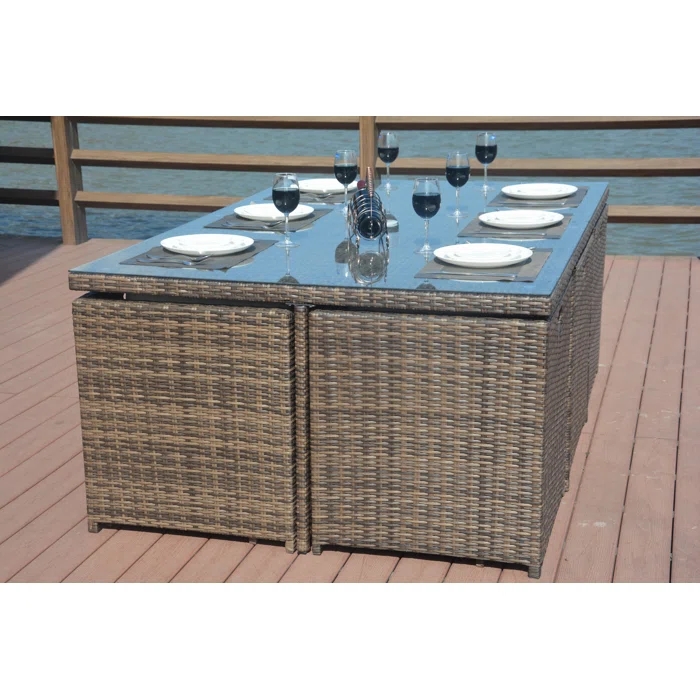 Hochwertiges Rattan Würfel Set für 10 Personen Outdoor Wicker Patio Möbel mit wettbewerbs fähigen Preis