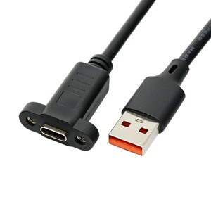 <b>Usb</b> <b>To</b> Type <b>C</b> Female Extension <b>Cable</b> 5A Fast Charging With Screw Holes For Mounting - Product Image 4