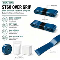 Nouvelle Bande Antidérapante Blanche de Haute Qualité, Film Adhésif Épais pour Raquettes de Tennis, Badminton et Padel, Overgrip en Caoutchouc PU Personnalisable et Portable