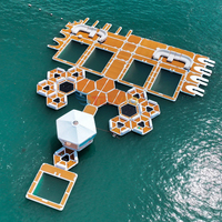 Drop Stitch PVC île flottante gonflable table flottante canapé quai plate-forme eau salon radeau gonflable Aqua Fun Banas bateau