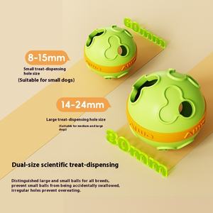 Çevre dostu dayanıklı silikon <span class=keywords><strong>Pet</strong></span> çiğnemek oyuncak aperatif dağıtım topu köpek sabır eğitim çene kas gevşeme için açık - Product Image 2