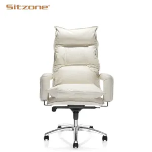 Executive genuine Leather Upholstered office chair