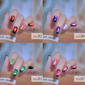 Esmalte <span class=keywords><strong>de</strong></span> gel <span class=keywords><strong>de</strong></span> ojo <span class=keywords><strong>de</strong></span> gato con purpurina, esmalte <span class=keywords><strong>de</strong></span> <span class=keywords><strong>uñas</strong></span> semipermanente para lámpara UV, 8 colores, 10ml - Product Image 5