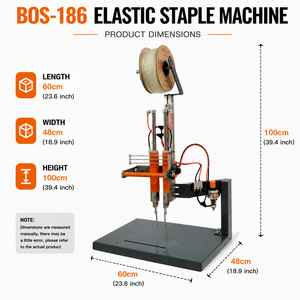 BOS-186 Elastic <b>Staple</b> Machine 60x48x100cm Semi-Automatic Pneumatic Packaging Equipment for Machinery & Hardware - Product Image 1