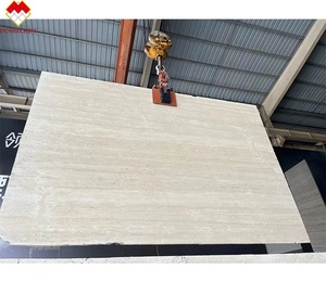 Losas de travertino superblancas, mármol crema clásico, beige claro, piedra pulida, revestimiento de paredes y azulejos de suelo, diseño moderno - Product Image 3