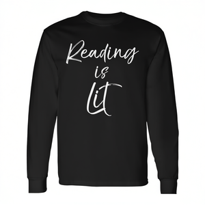 T-shirt à manches longues Reading Is Lit pour les amateurs de livres et les professeurs d'anglais - Product Image 2