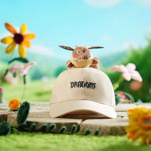 Peluche de <span class=keywords><strong>dragon</strong></span> de <span class=keywords><strong>dessin</strong></span> <span class=keywords><strong>animé</strong></span> mignonne avec casquette de baseball, jouet en peluche super doux, cadeau de compagnie de voyage pour enfants - Product Image 5