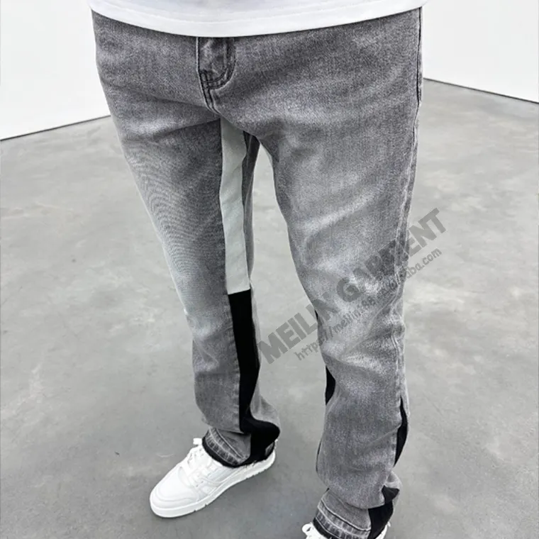 Custom Loose Fit Vintage Flare Jeans Herren Streetwear Schlag hose Blank Flare Denim Baggy Jeans für Herren