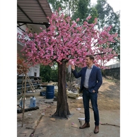 Arbre artificiel de cerisier à double couleur de 300 cm de hauteur, décoration intérieure de mariage moderne et écologique de luxe