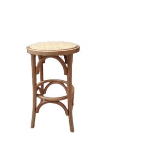 <span class=keywords><strong>Tabouret</strong></span> de <span class=keywords><strong>bar</strong></span> en bois massif courbé <span class=keywords><strong>Thonet</strong></span> blanc avec assise en rotin - Product Image 4
