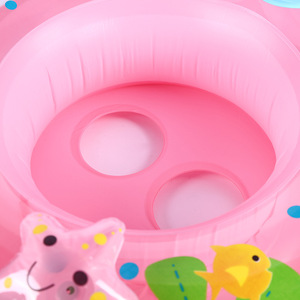 Bouée de bain gonflable pour enfants, forme de champignon, design de dessin animé, 70x50cm, jouet aquatique en PVC pour utilisation en piscine - Product Image 3