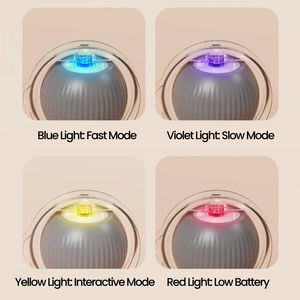 ของเล่นสัตว์เลี้ยง ลูกบอลกลิ้งอัตโนมัติสำหรับสุนัขและแมว แบบชาร์จไฟได้ หมุนเร็ว พร้อมกระเป๋าเก็บ - Product Image 2