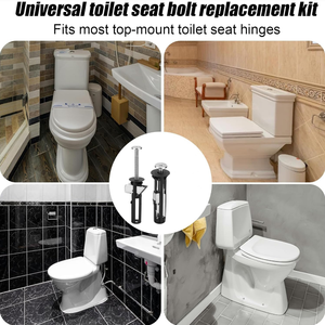 Kit de boulons de siège de <span class=keywords><strong>toilette</strong></span> universel en acier inoxydable de conception moderne avec écrous faciles à installer et accessoires de couvercle de salle de bain - Product Image 6