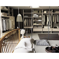 KEJIA Modern Simple Kleider schrank mit großer Kapazität Kleider schrank im Industries til mit Eisen rahmen und Holz spleißen