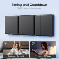 Pas de condensateur pas de neutre 1/2/3 Gang US Light Touch Tuya Wall Smart Zigbee Switch pour Alexa Google Home 2mqtt
