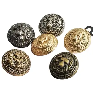 Retro England Style Lion Head Metal shank button for Suit over coat