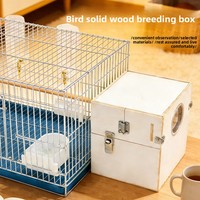 Nid de reproduction pour perroquets, cage verticale suspendue pour oiseaux, entièrement fermé, anti-fuite, avec plateau en bois