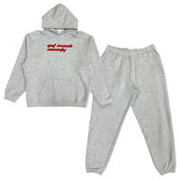 Ensemble sweat-shirt et pantalon à capuche de style vintage avec broderie personnalisée, automne, 100% coton